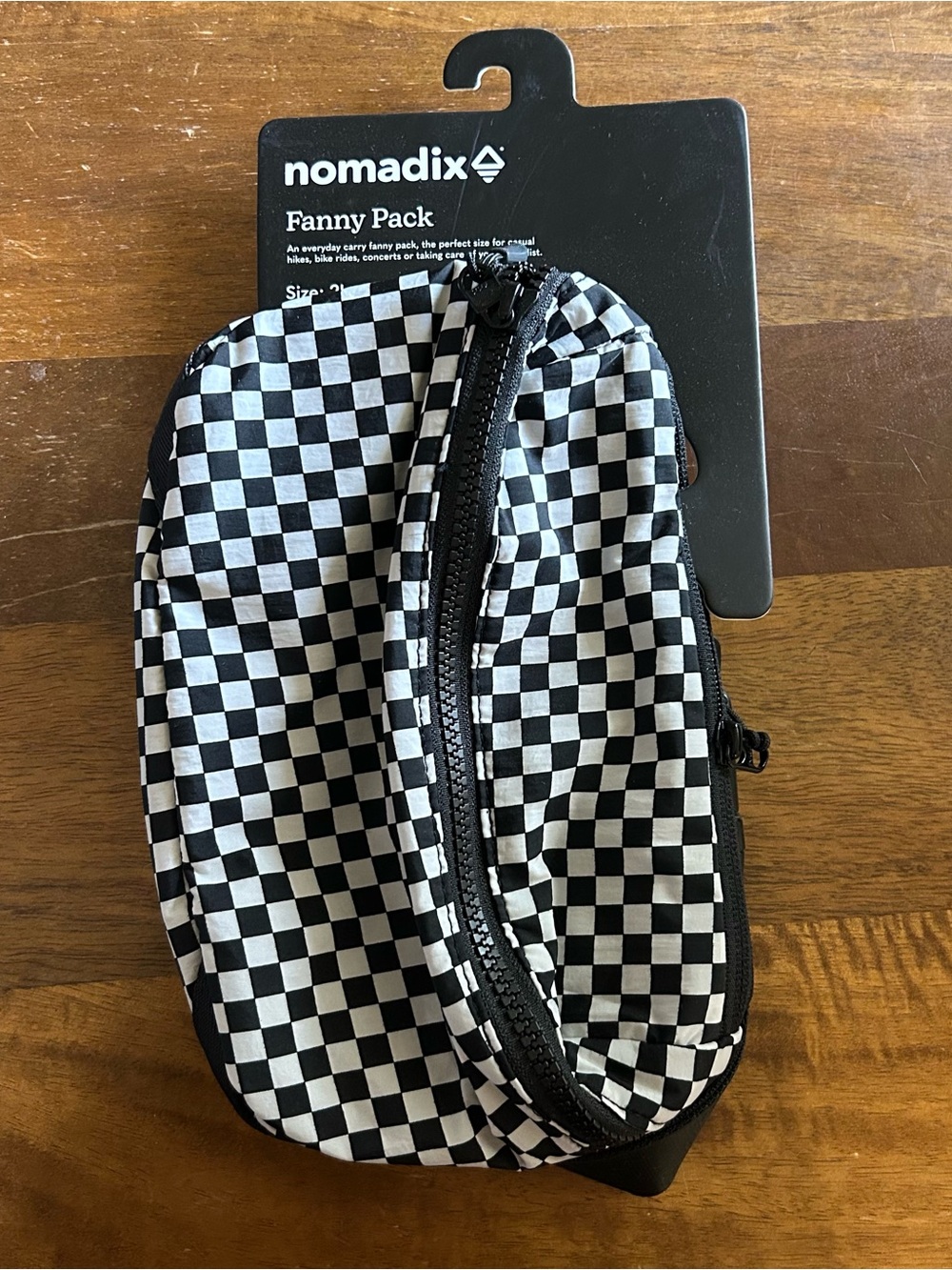 Nomad Checkerboard Fanny Pack — Black & White
